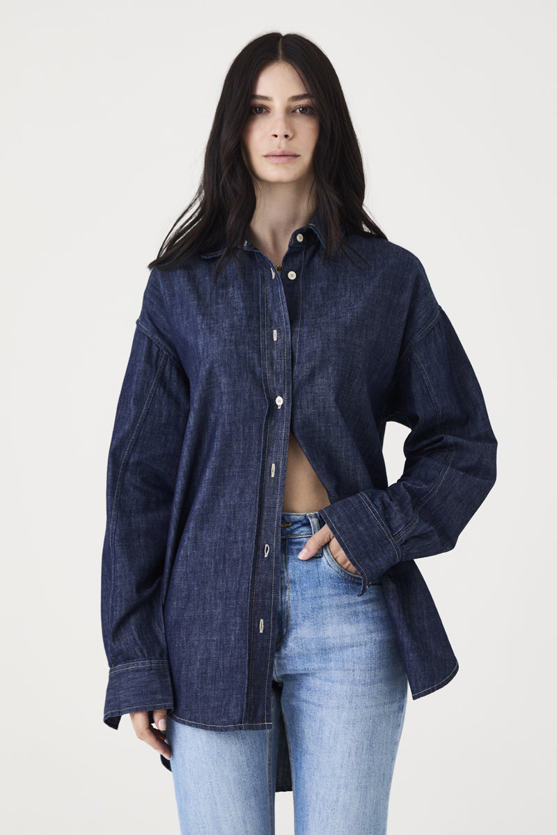 CAMISA JAMIE FEMININA JEANS ESCURO