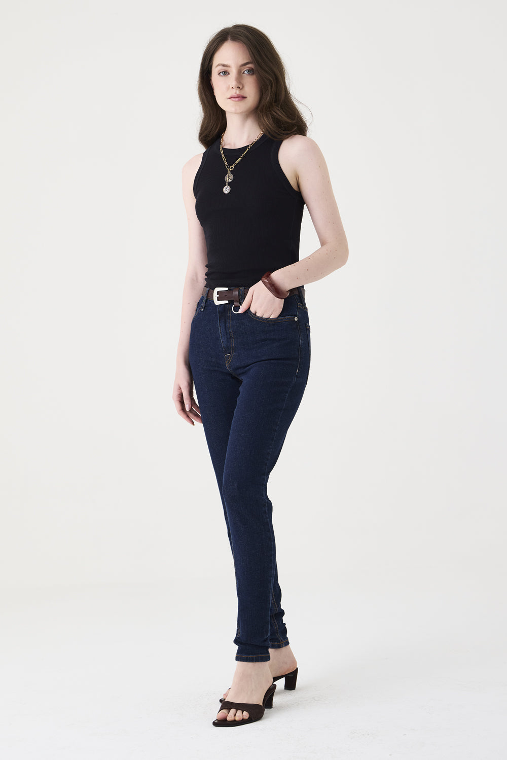 CALÇA SOFIE FEMININA SKINNY JEANS ESCURO