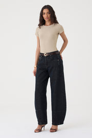 CALÇA FABIANA FEMININA BALLOM RECORTES JEANS BROWN