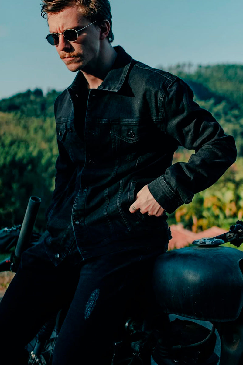 JAQUETA MASCULINA TRUCKER BLACK JEANS