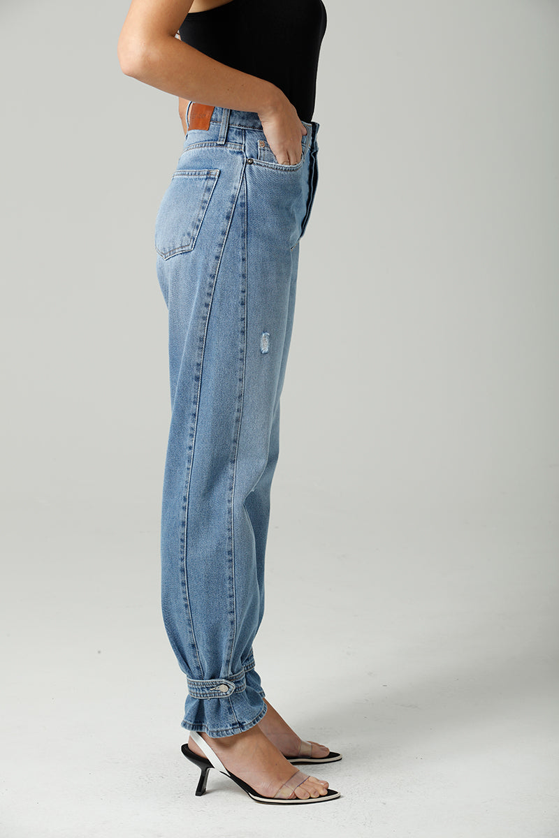 Calça Barrel Ajuste Barra