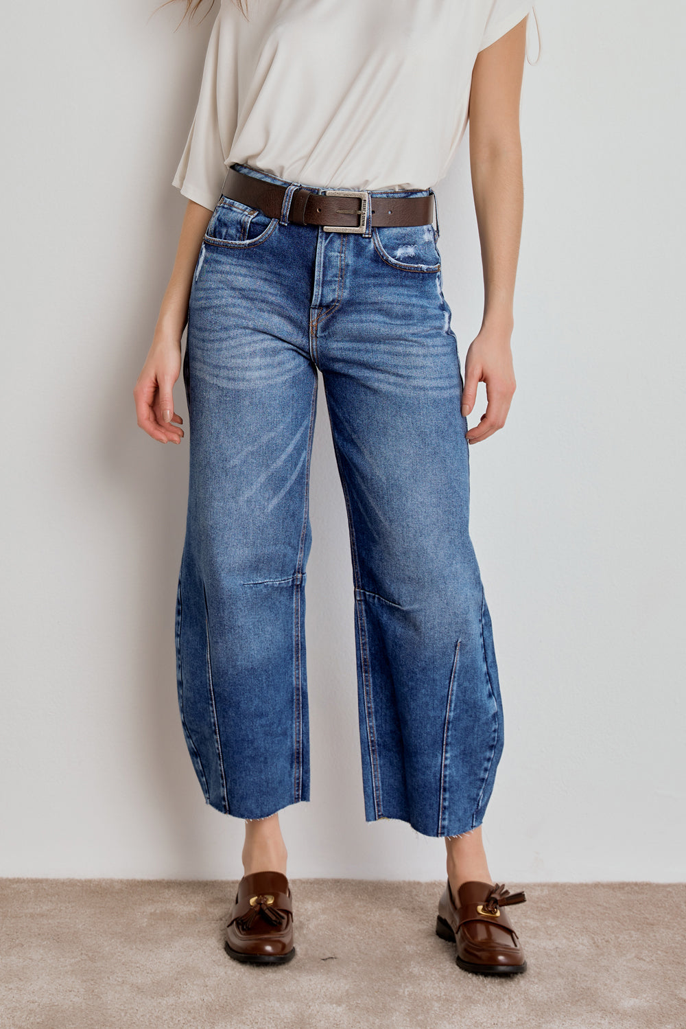 CALÇA BARREL JEANS MÉDIO