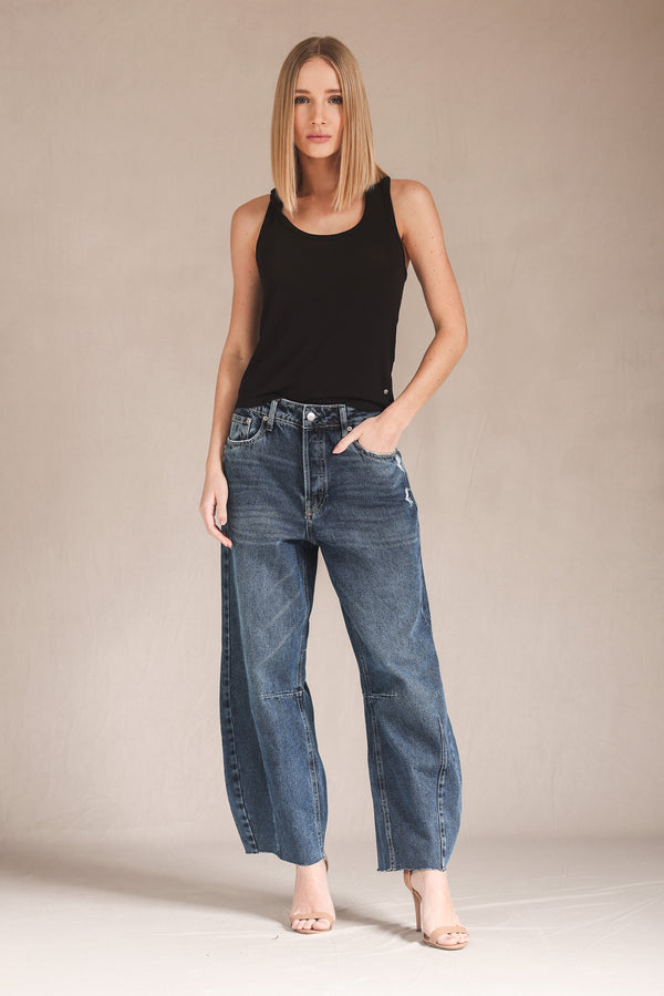 CALÇA BARREL DESTROYED JEANS