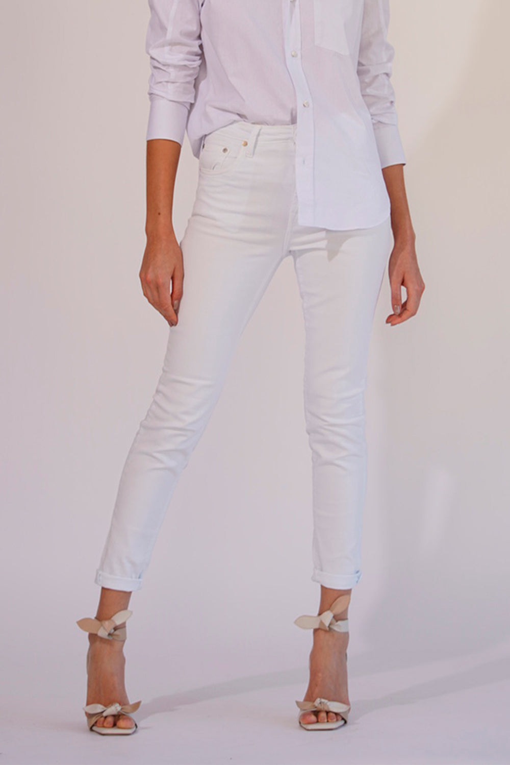 CALCA SKINNY SARJA BRANCO