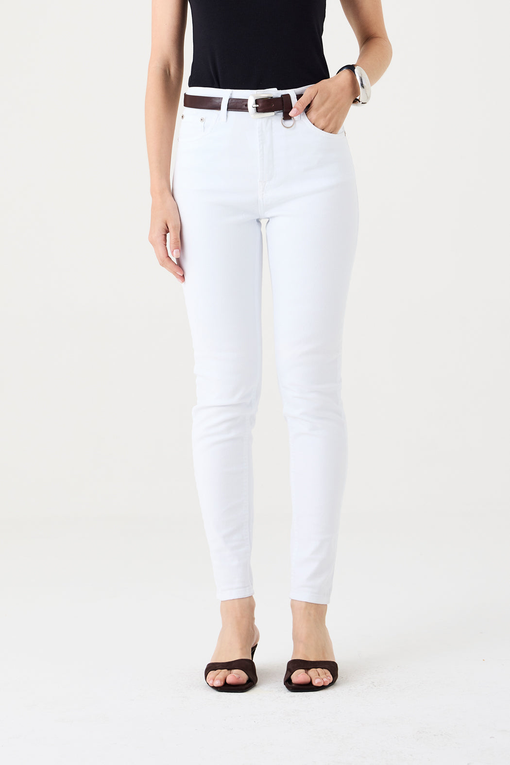 CALÇA SOFIE FEMININA SKINNY SARJA BRANCO