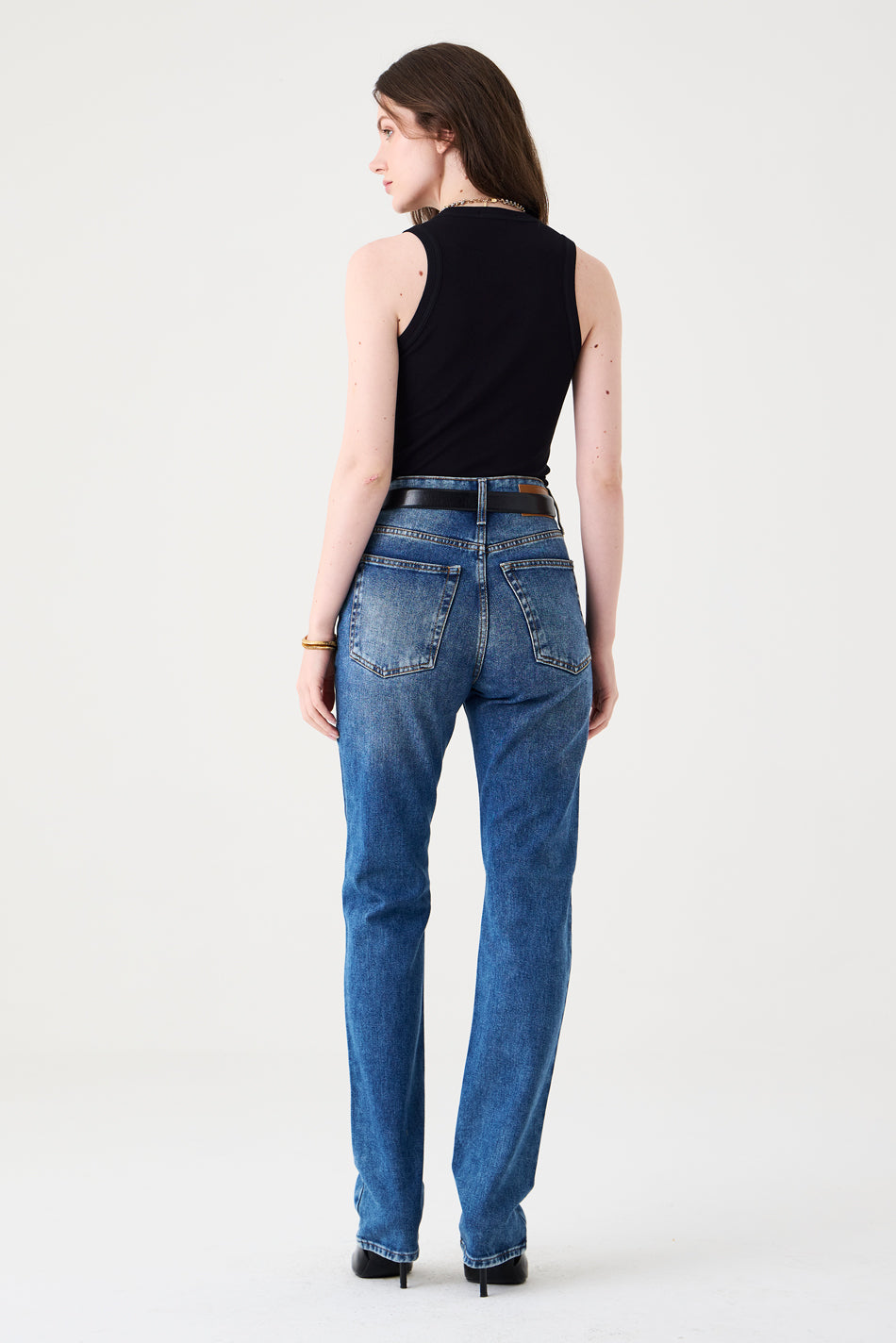 CALÇA AMANDA FEMININA STRAIGHT DIRTY PUÍDOS JEANS