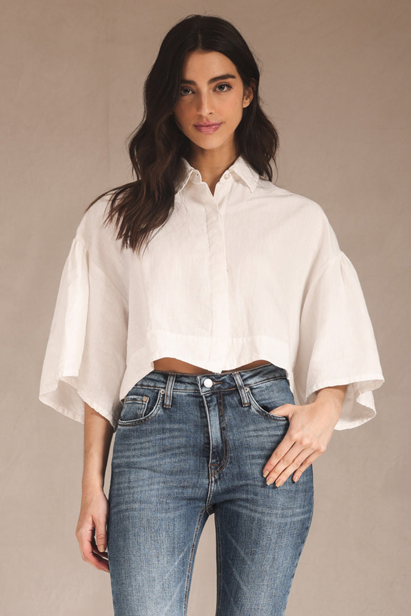 CAMISA CROPPED ONDAS OFF WHITE