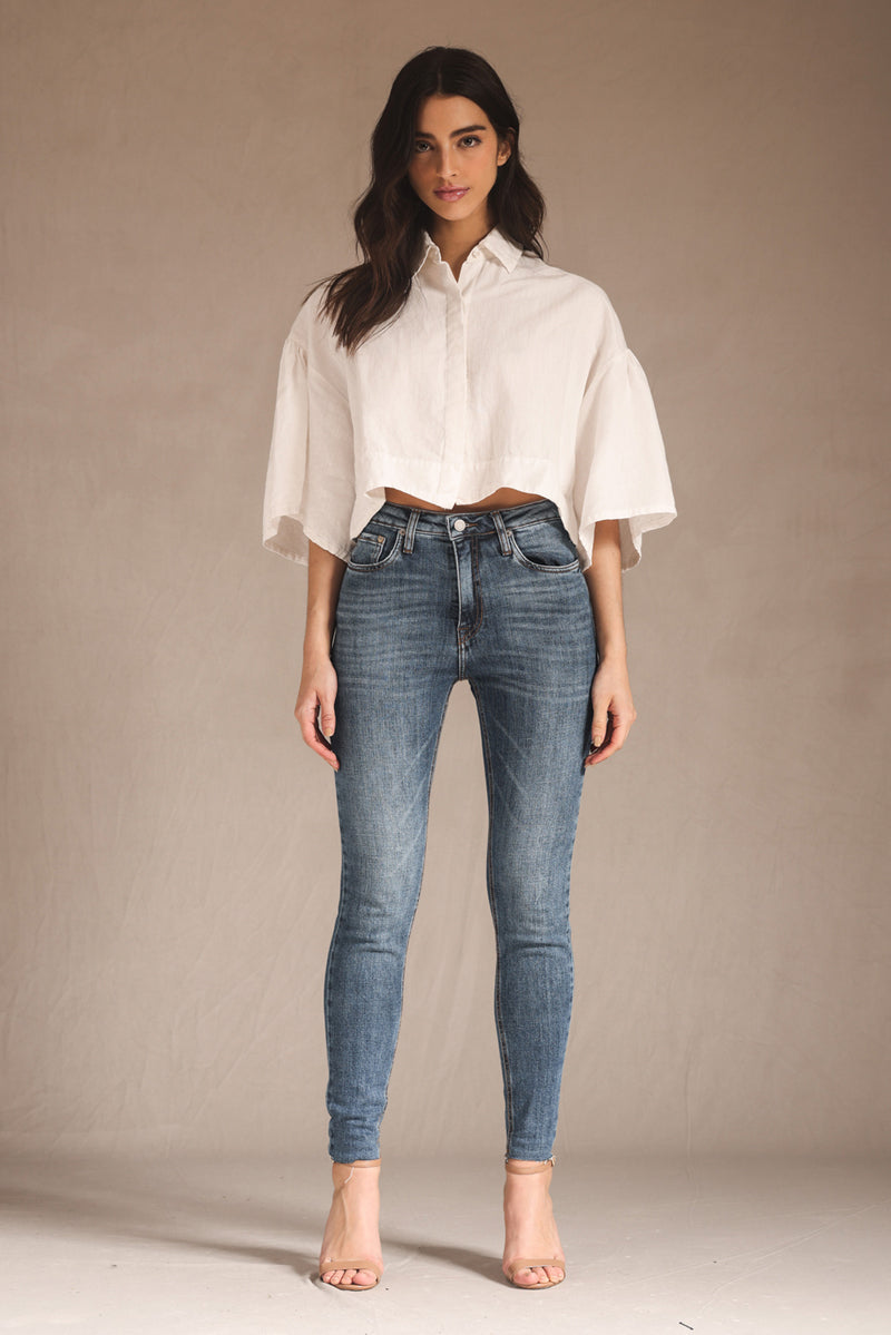 CAMISA CROPPED ONDAS OFF WHITE