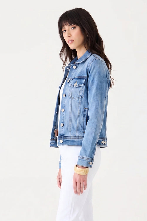 JAQUETA BIANCA FEMININA BOLSO EMBUTIDO JEANS