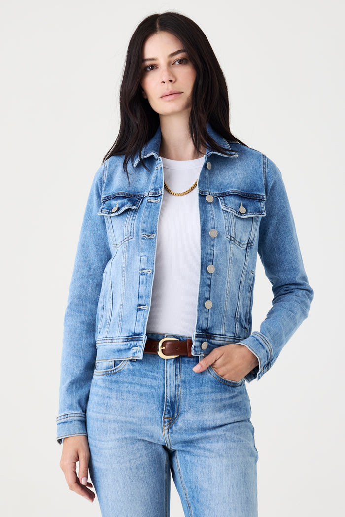 JAQUETA VILMA FEMININA BOLSO EMBUTIDO JEANS