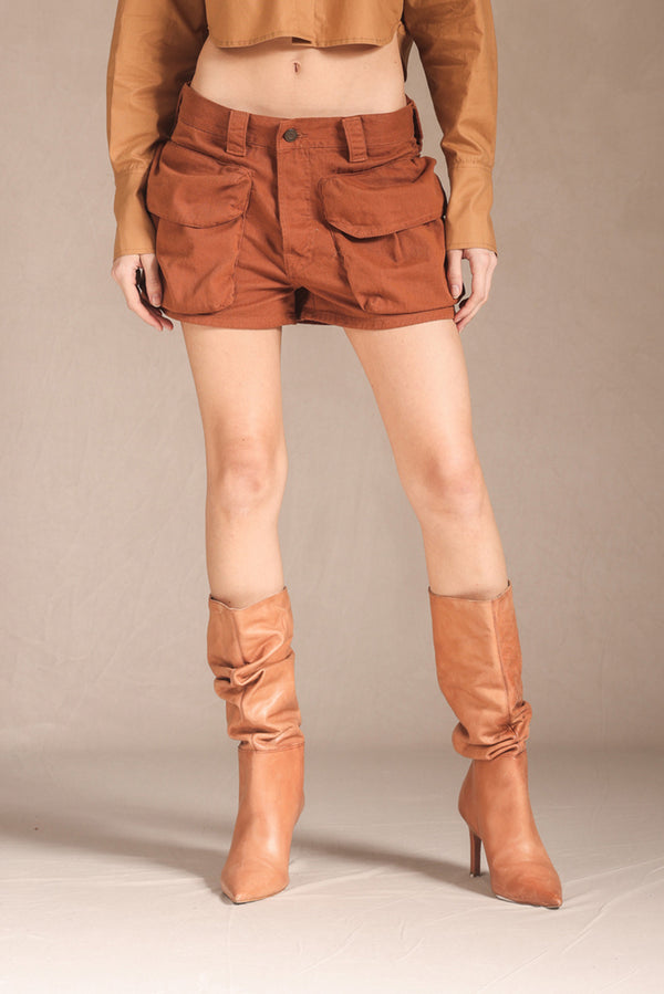 Shorts Cargo Puff Sarja Caramel