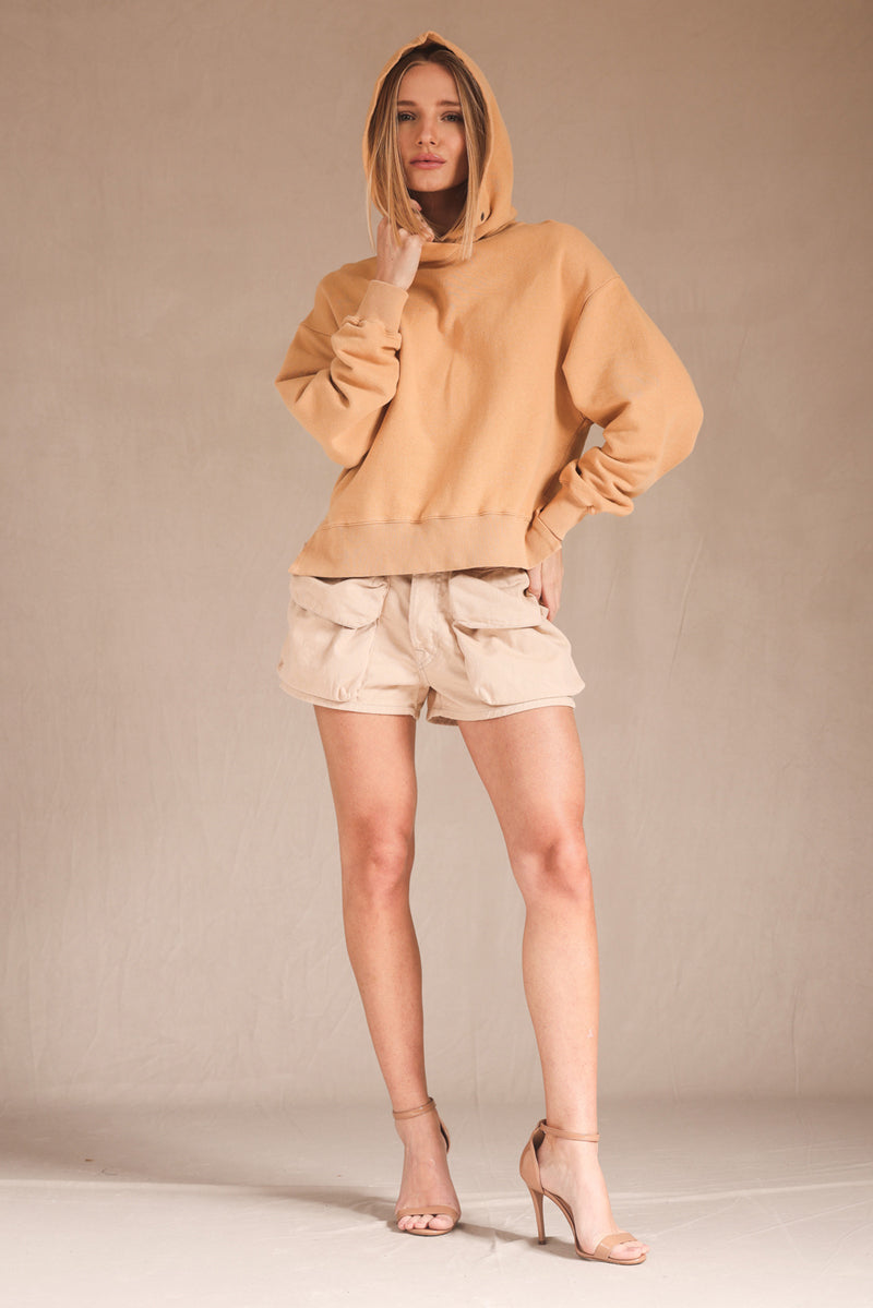 Shorts Bolso Puff Areia