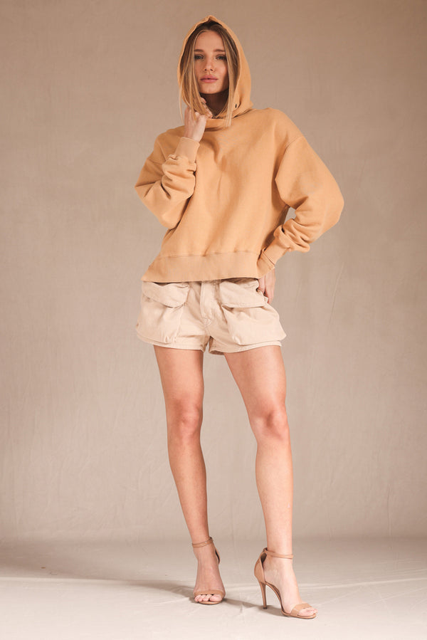 Shorts Bolso Puff Areia