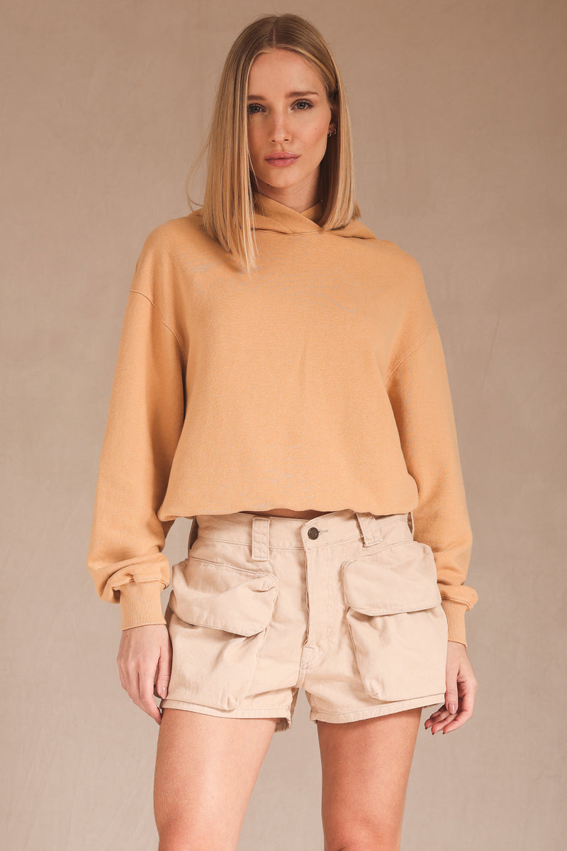 Shorts Bolso Puff Areia