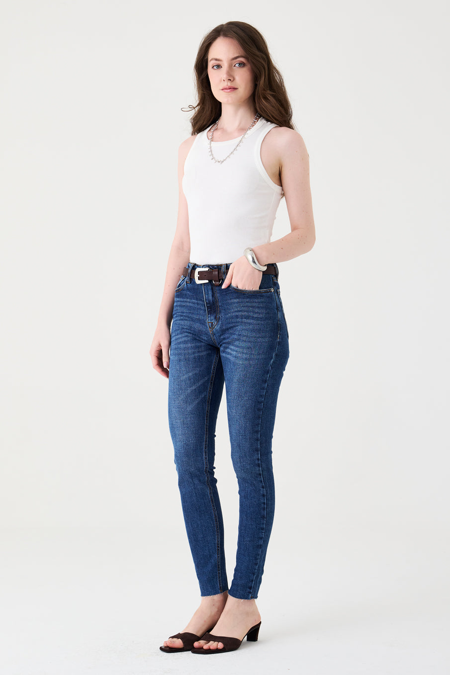 CALÇA SOFIE FEMININA SKINNY JEANS ESCURO