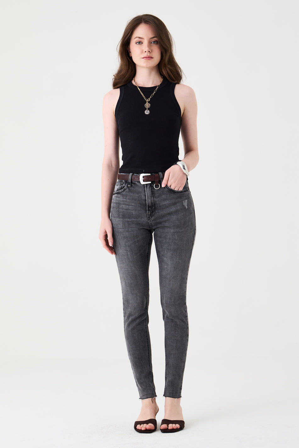 CALÇA SOFIE FEMININA SKINNY BLACK JEANS