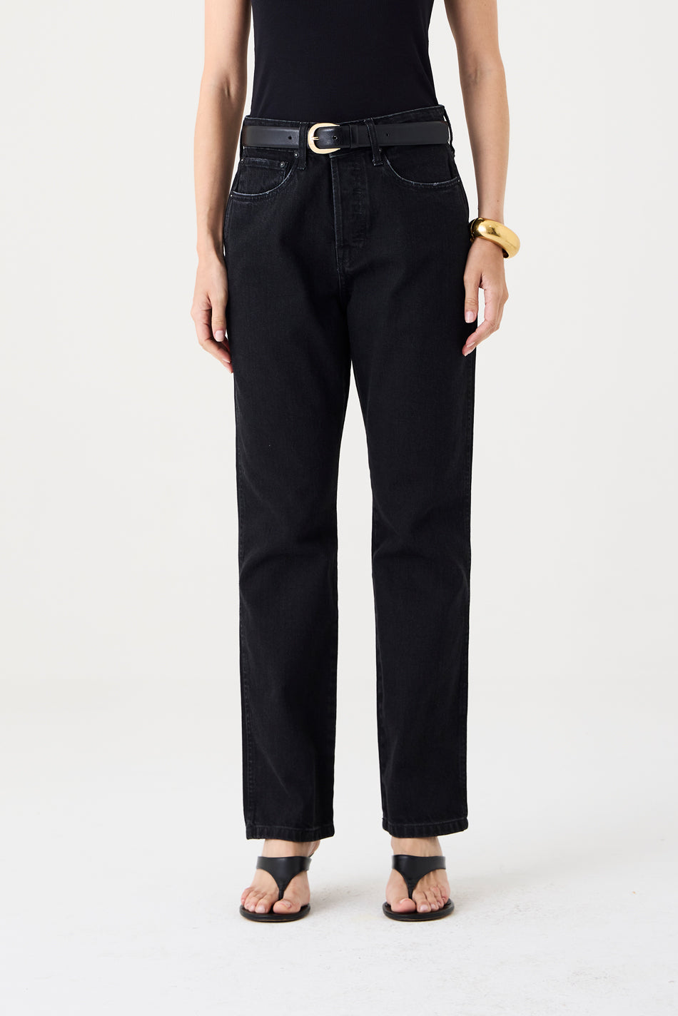 CALÇA VIVIANE FEMININA STRAIGHT JEANS BLACK