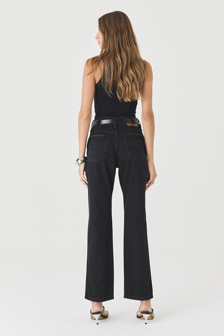 CALÇA VIVIANE FEMININA STRAIGHT JEANS BLACK