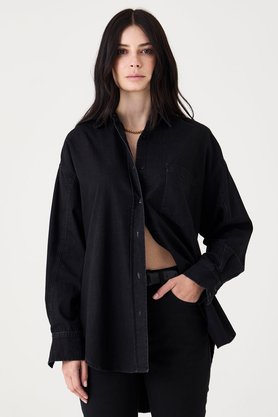 CAMISA FEMININA JEANS BLACK JAMIE