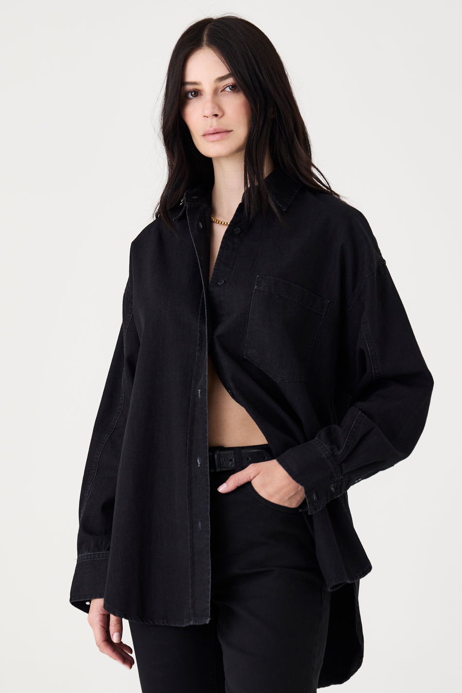 CAMISA FEMININA JEANS BLACK JAMIE
