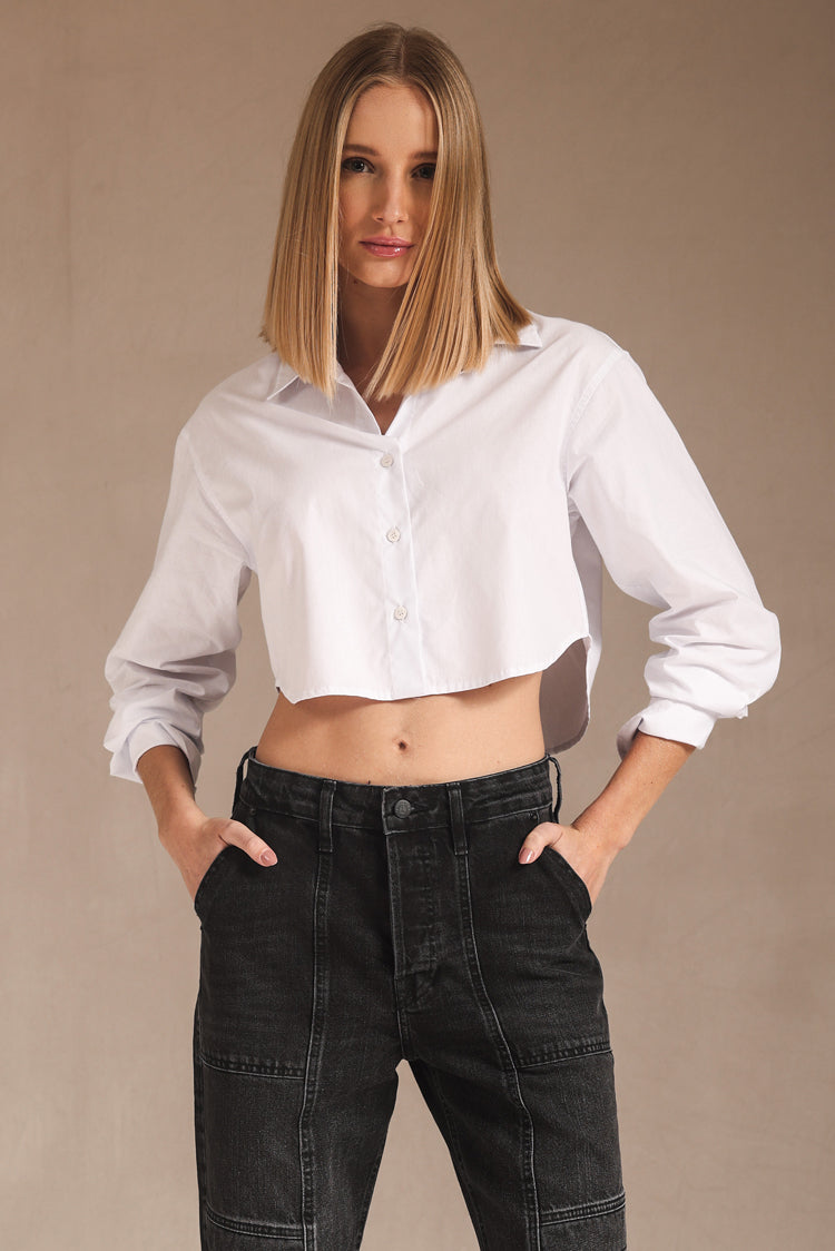 Camisa Cropped Poppy Branca