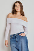 BLUSA FEMININA OMBRO A OMBRO - BRANCA