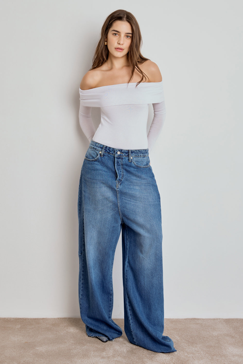 BLUSA FEMININA OMBRO A OMBRO - BRANCA