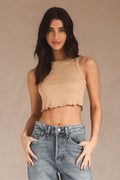 REGATA FEMININA CROPPED - AREIA