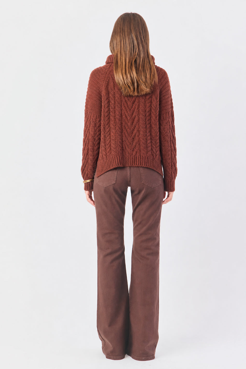TRICOT FEMININO MULET MANGA LONGA - MARROM