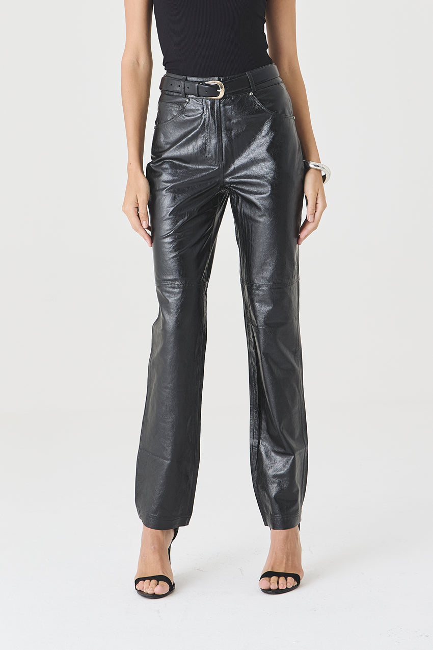 CALÇA FEMININA DE COURO JENNA