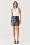 SAIA FEMININA DE COURO BLACK