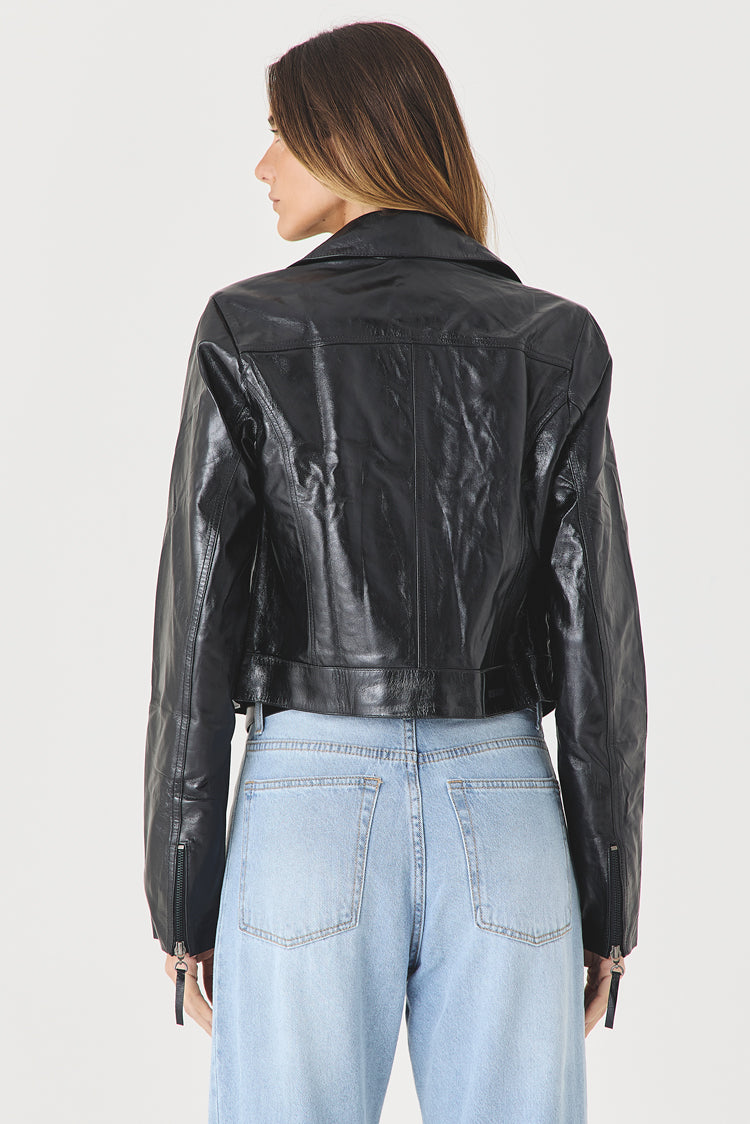 JAQUETA FEMININA DE COURO BLACK