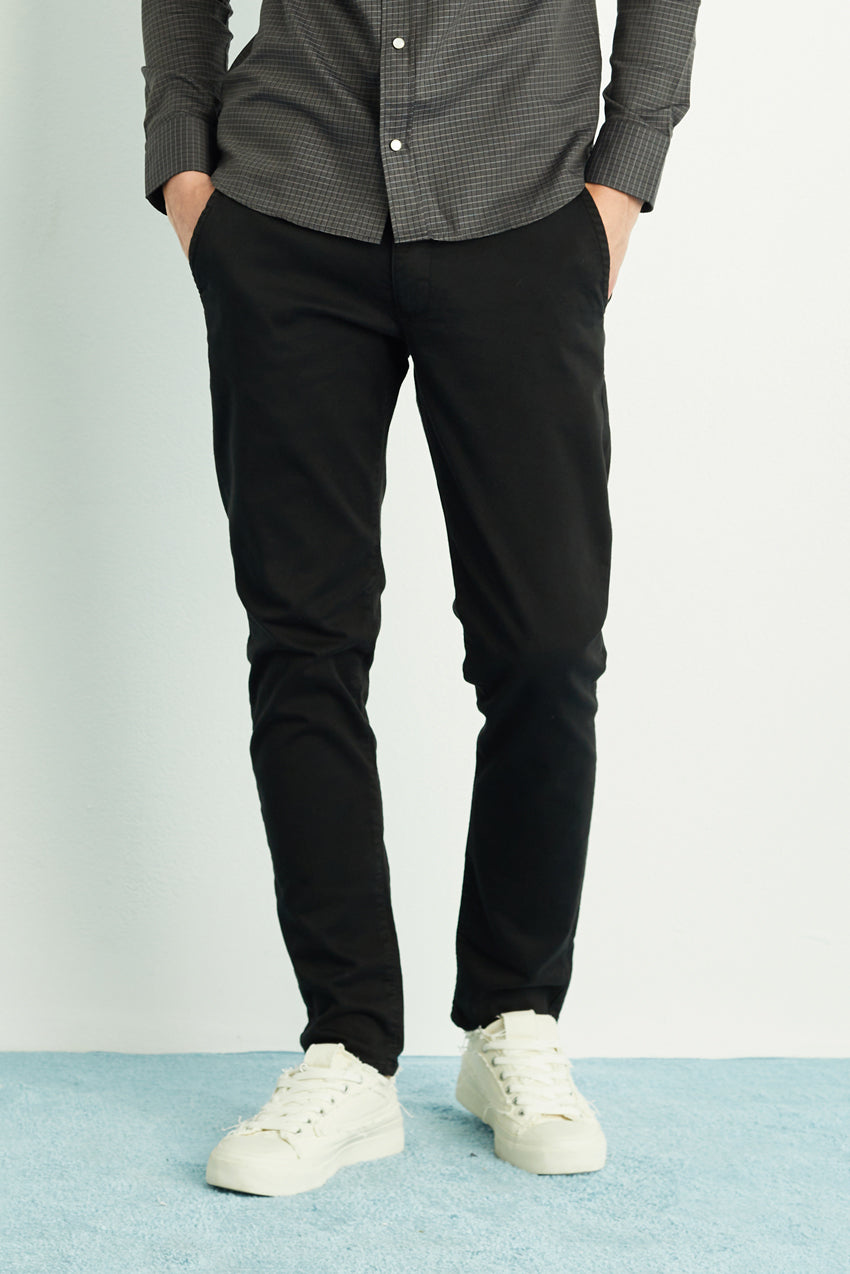 CALÇA OTTO MASCULINA CHINO CASUAL PRETA
