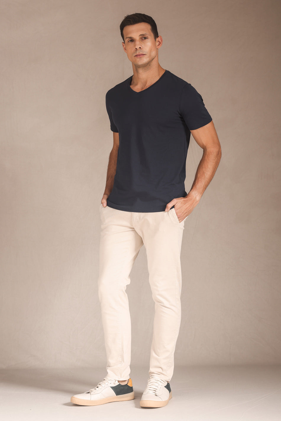 CALÇA OTTO MASCULINA CHINO CASUAL AREIA
