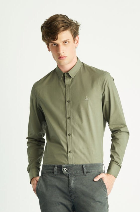 CAMISA MASCULINA VERDE MILITAR
