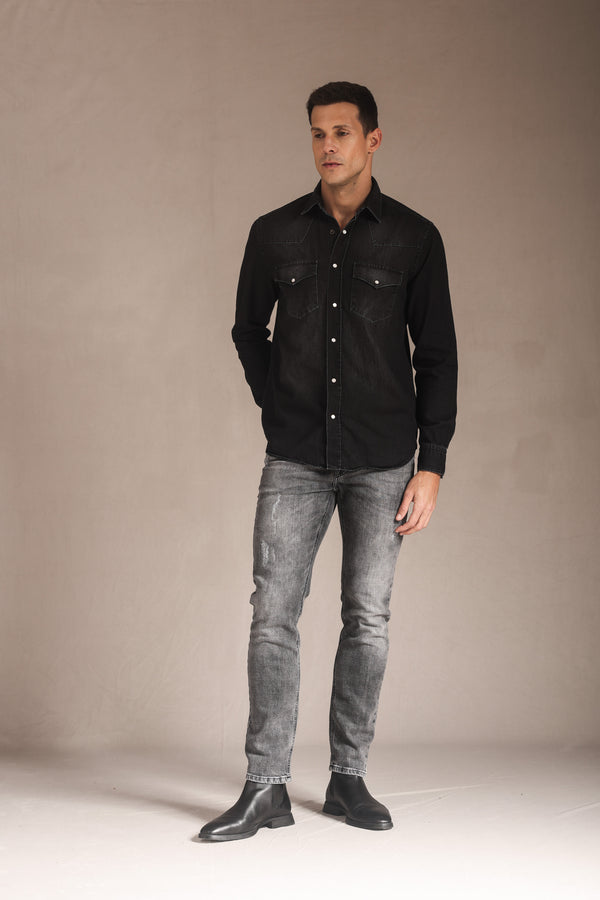 CAMISA MASCULINA JACOB JEANS BLACK