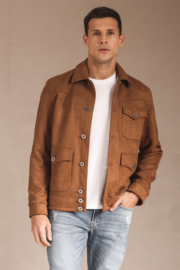Jaqueta De Suede Caramel