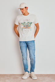 CALÇA THEO MASCULINA SLIM JEANS MÉDIO CLARO