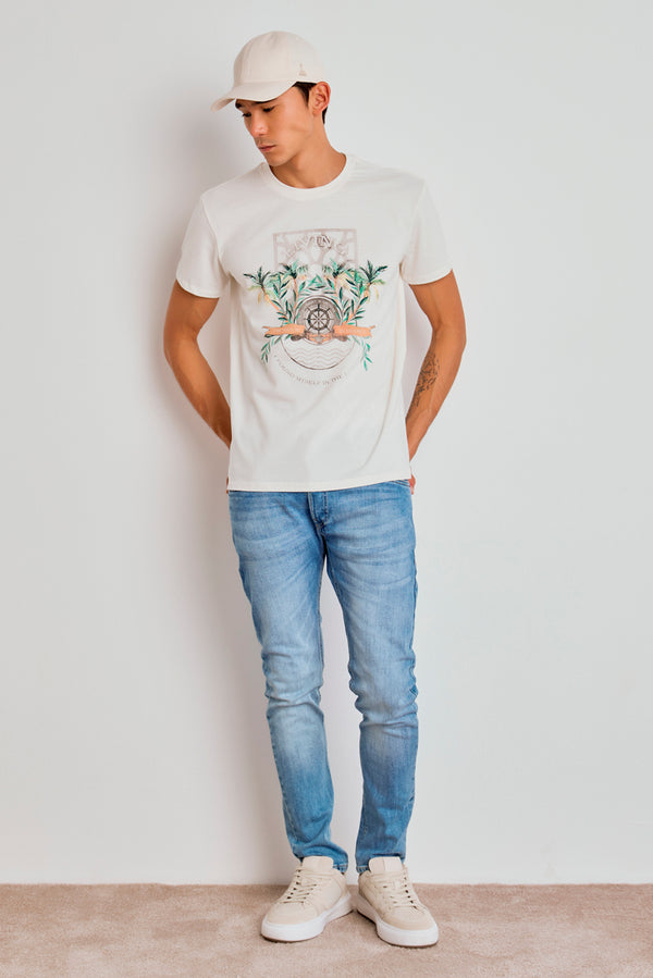 Calça Slim Jeans Claro Masculina