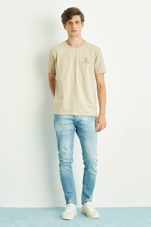 CALÇA THEO MASCULINA SLIM JEANS CLARO