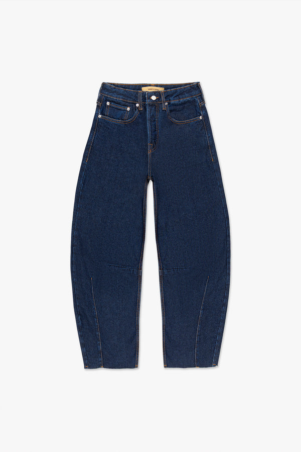 CALÇA BARREL JEANS ESCURO