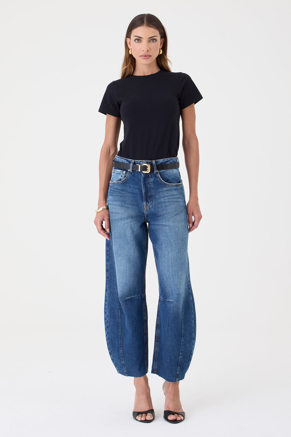 CALÇA MARIA FEMININA BARREL JEANS MÉDIO