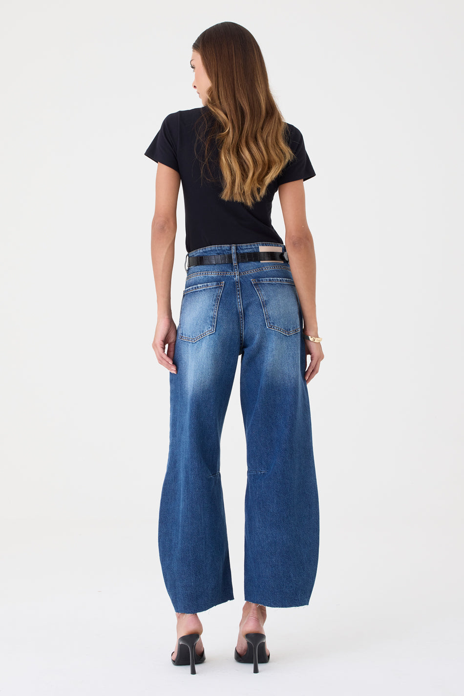 CALÇA MARIA FEMININA BARREL JEANS MÉDIO