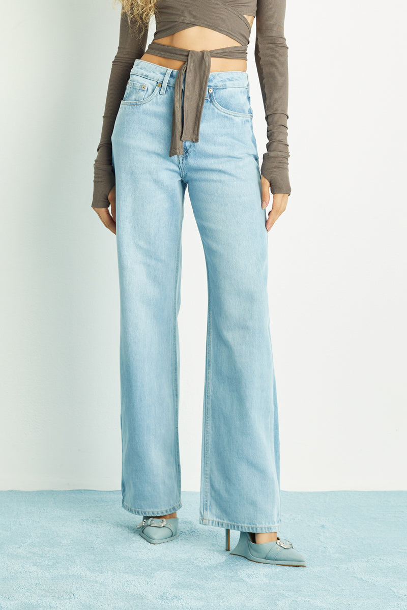 Calça Baggy Jeans Médio