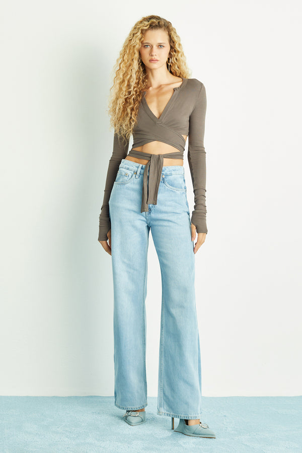 Calça Baggy Jeans Médio