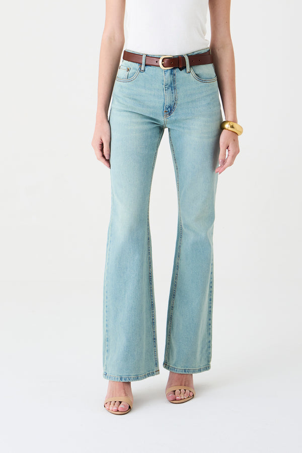 CALÇA LARISSA FEMININA BOOTCUT JEANS CLARO DIRTY