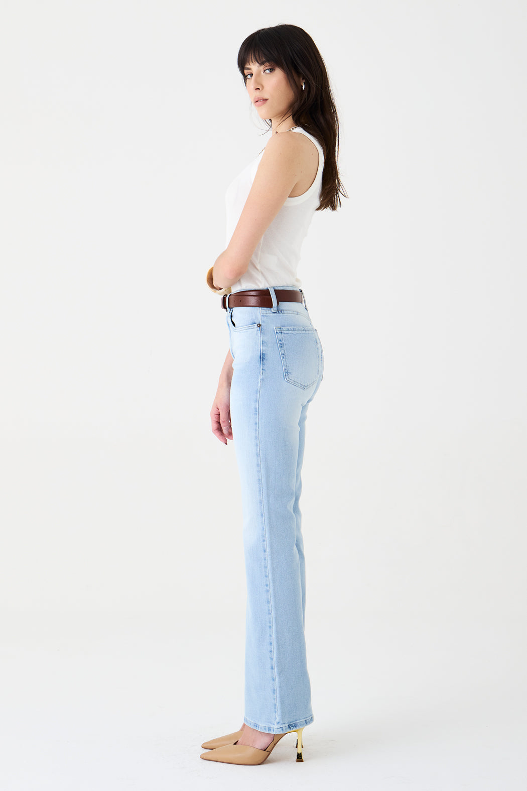 CALÇA LARISSA FEMININA BOOTCUT JEANS CLARO
