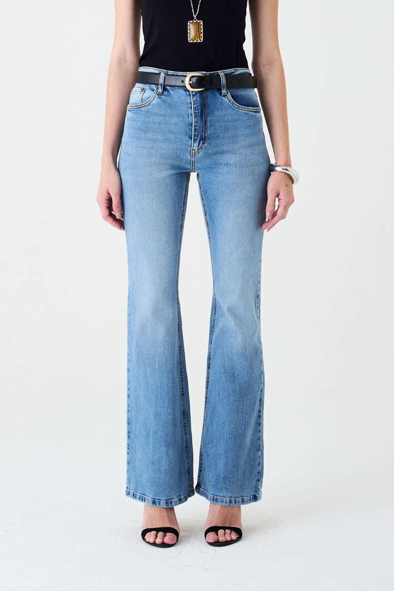 CALÇA LARISSA FEMININA BOOTCUT JEANS MÉDIO