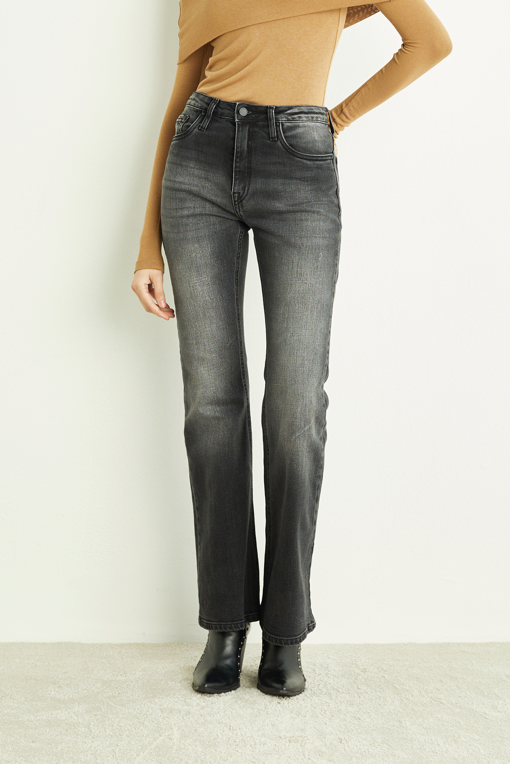 Calça Bootcut Jeans Black Estonado