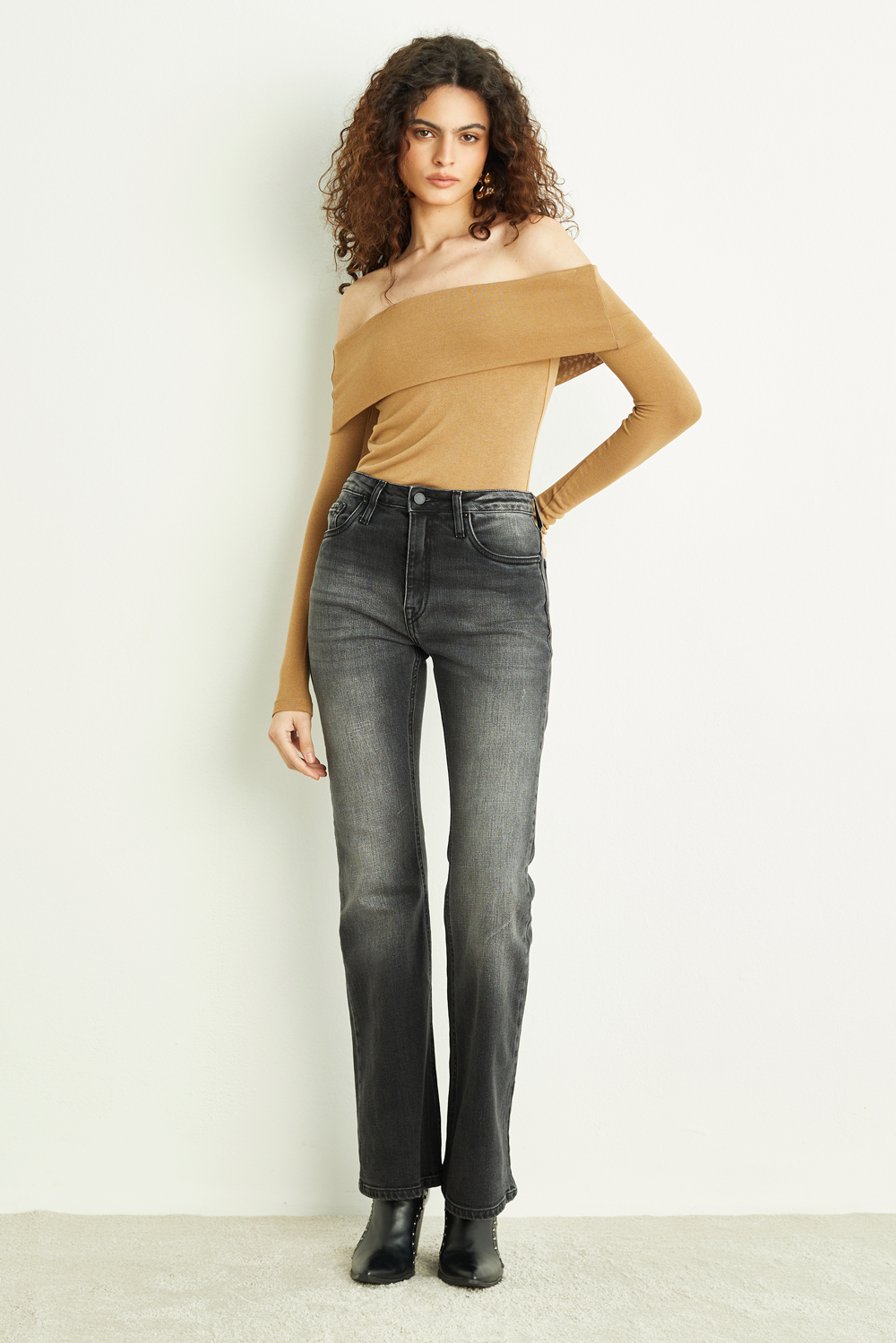 Calça Bootcut Jeans Black Estonado